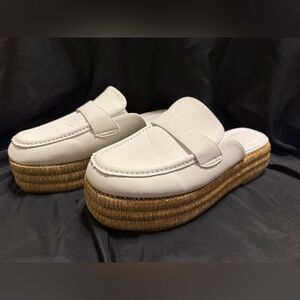 Beach by Matisse Wren Platform Mules White Size 9